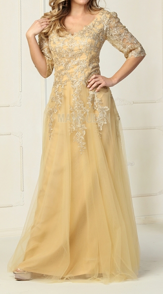 Plus size formal evening bridesmaid mother of the bride dress